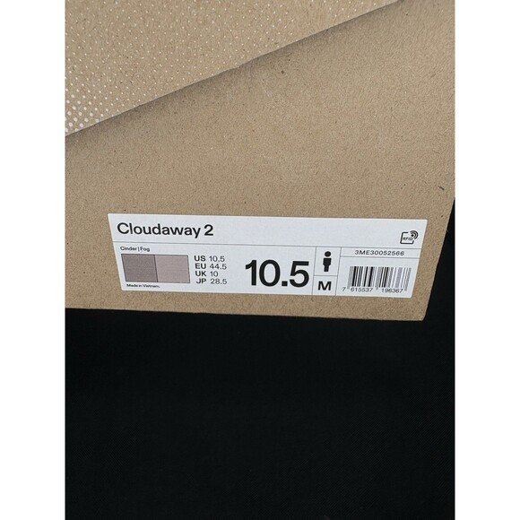 On Cloud Cloudaway 2 Cinder Fog Slip On Sneakers Men's Sz 10.5 EU 44.5 Running - Picture 7 of 8